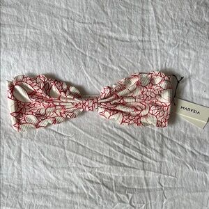 NWT Marysia Swim Red and White Bikini Top